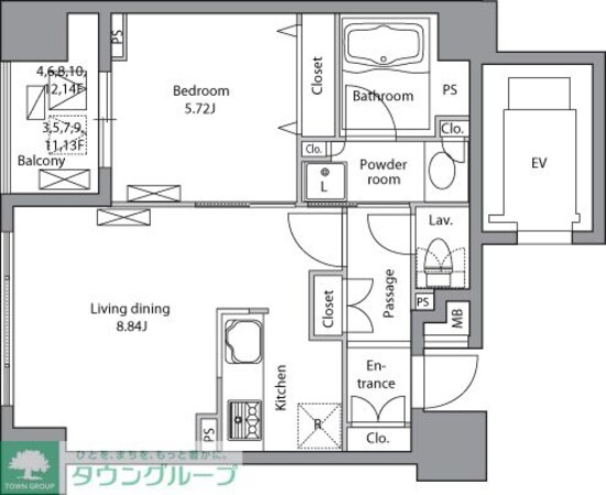 レジディア神田岩本町の物件間取画像